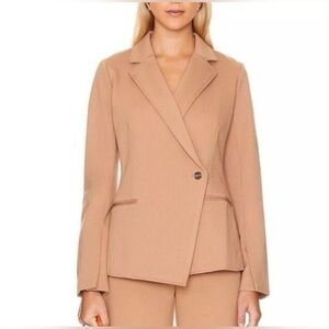 Spanx The Perfect Asymmetrical Tailored Blazer Camel NWT